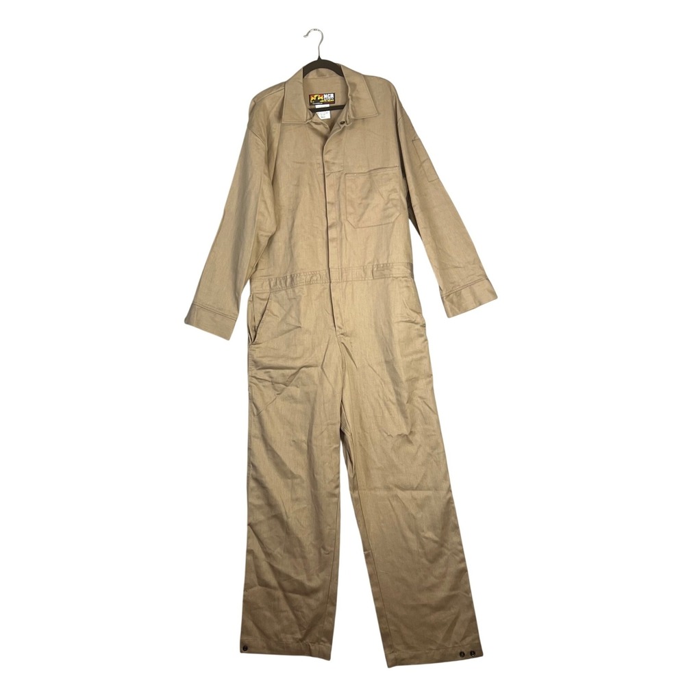 MCR Safety FR Gear Coveralls Mens 42‎ Flame Resistant Tan Khaki NEW